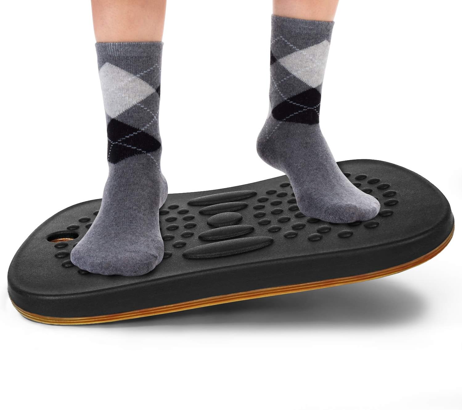 Yes4All Wobble Balance Board for Standing Desk/Anti-Fatigue Office Foam Pad - Standing Desk Mats, Rocker Board, Anti-Fatigue Foam Mat, Office Accessories, Wobble Board Pack of 2