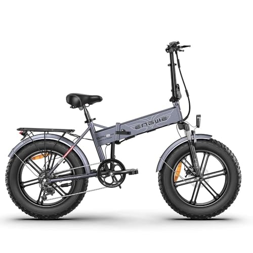 ENGWE Electric Bike for Adults, Foldable 1125W Peak Motor Ebike, 28Mph 80Miles Commuter E Bike with 52V 13AH Removable Battery, 20" x 3.0 Fat Tire Folding Electric Bicycle