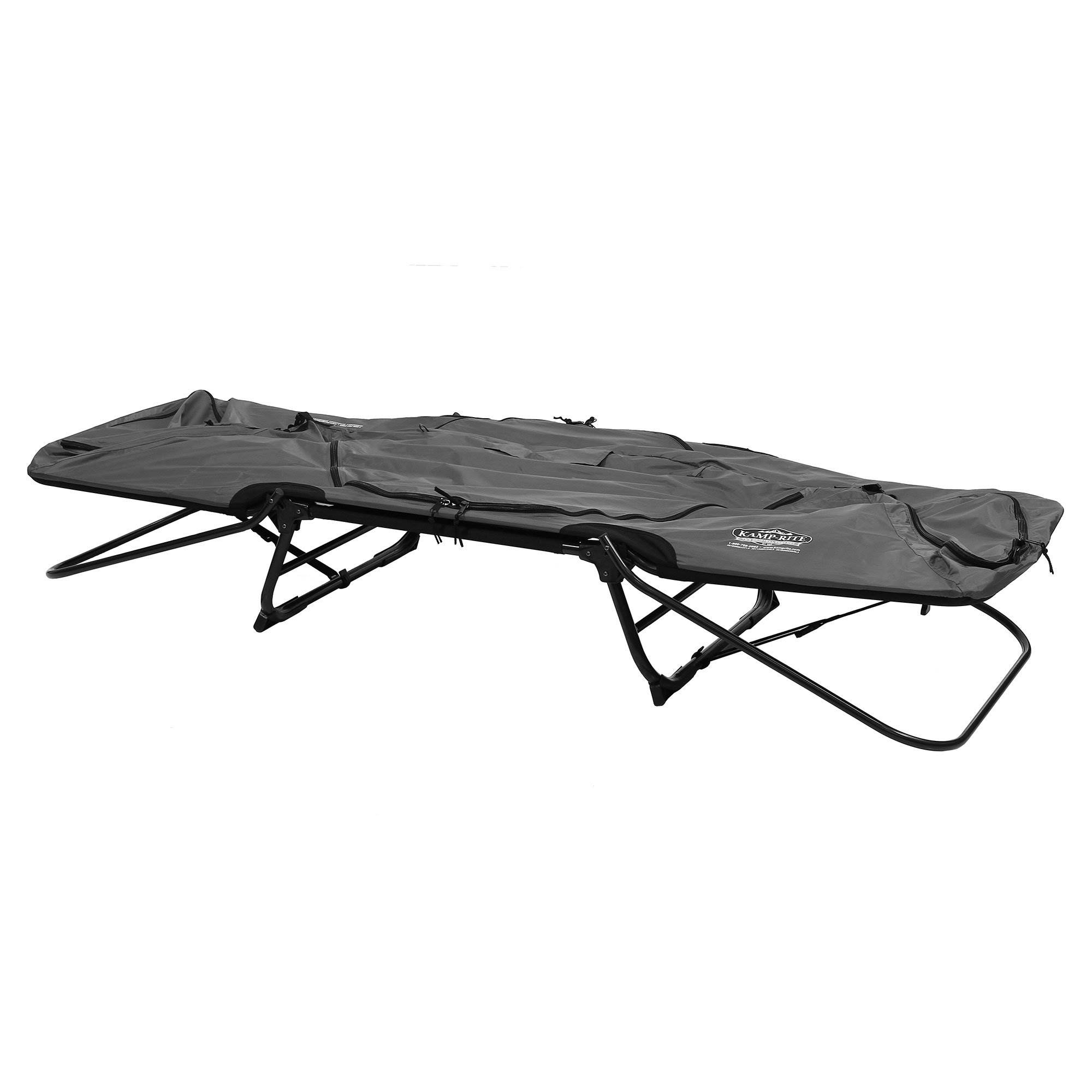 Kamp-Rite Original 1 Person Tent Cot Bed Bundle w/ Valuables Storage Bag