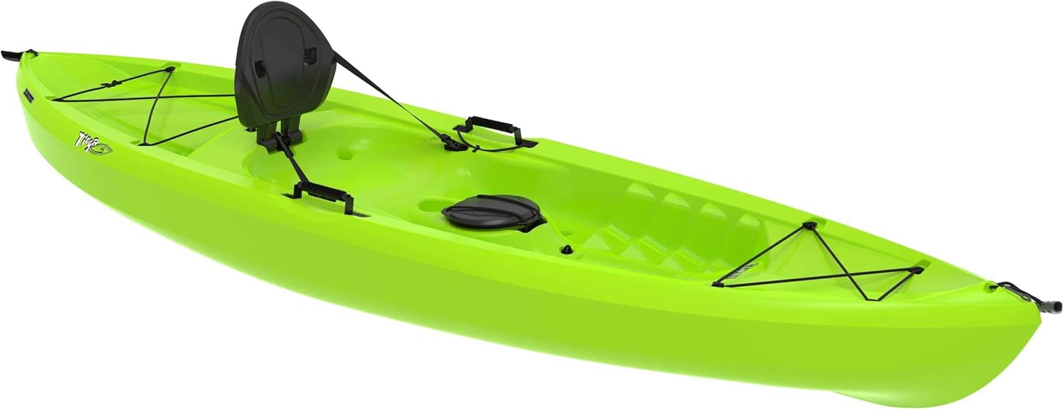 Lifetime Tioga Sit-On-Top Kayak with Paddle, Lime, 120"
