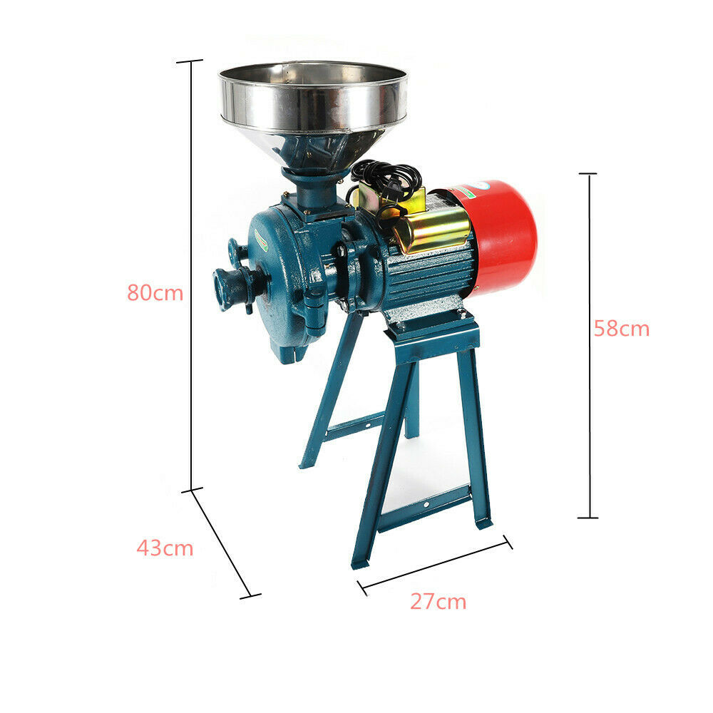 Oukaning Electric Grinder 2200W Dry Feed/Flour Mill Grain Corn Wheat Cereal Machine Home