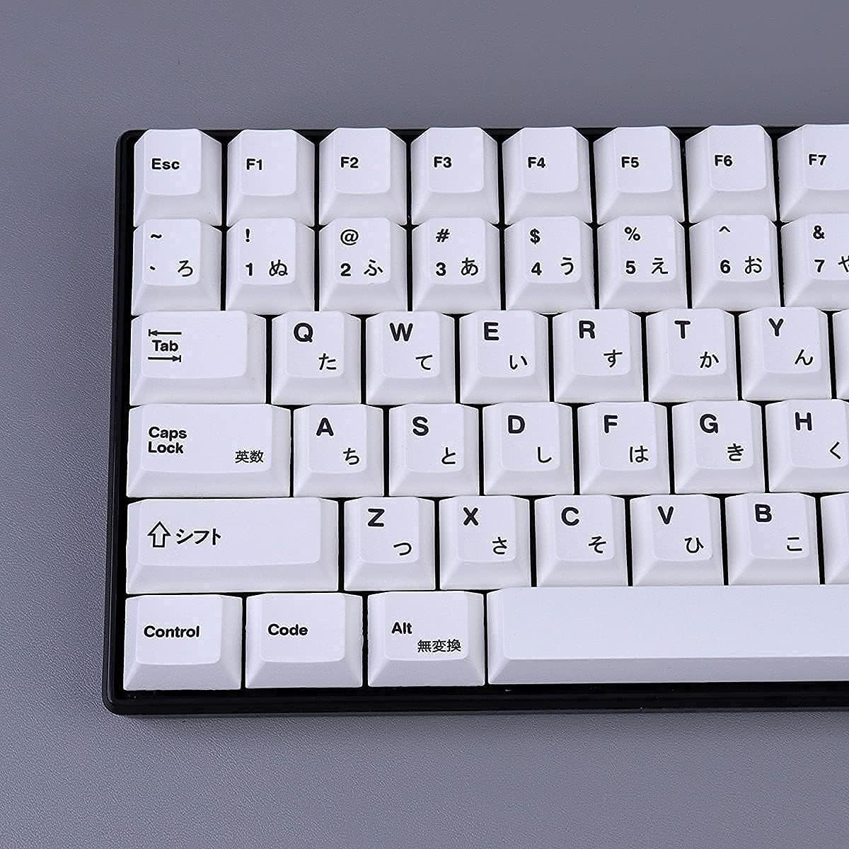 White Keycaps 134 Keys Cherry Profile Dye-Sub PBT Minimalist Keycap Compatible with GH60 / GK64 / GK61 / 68/87/104 Keyboard
