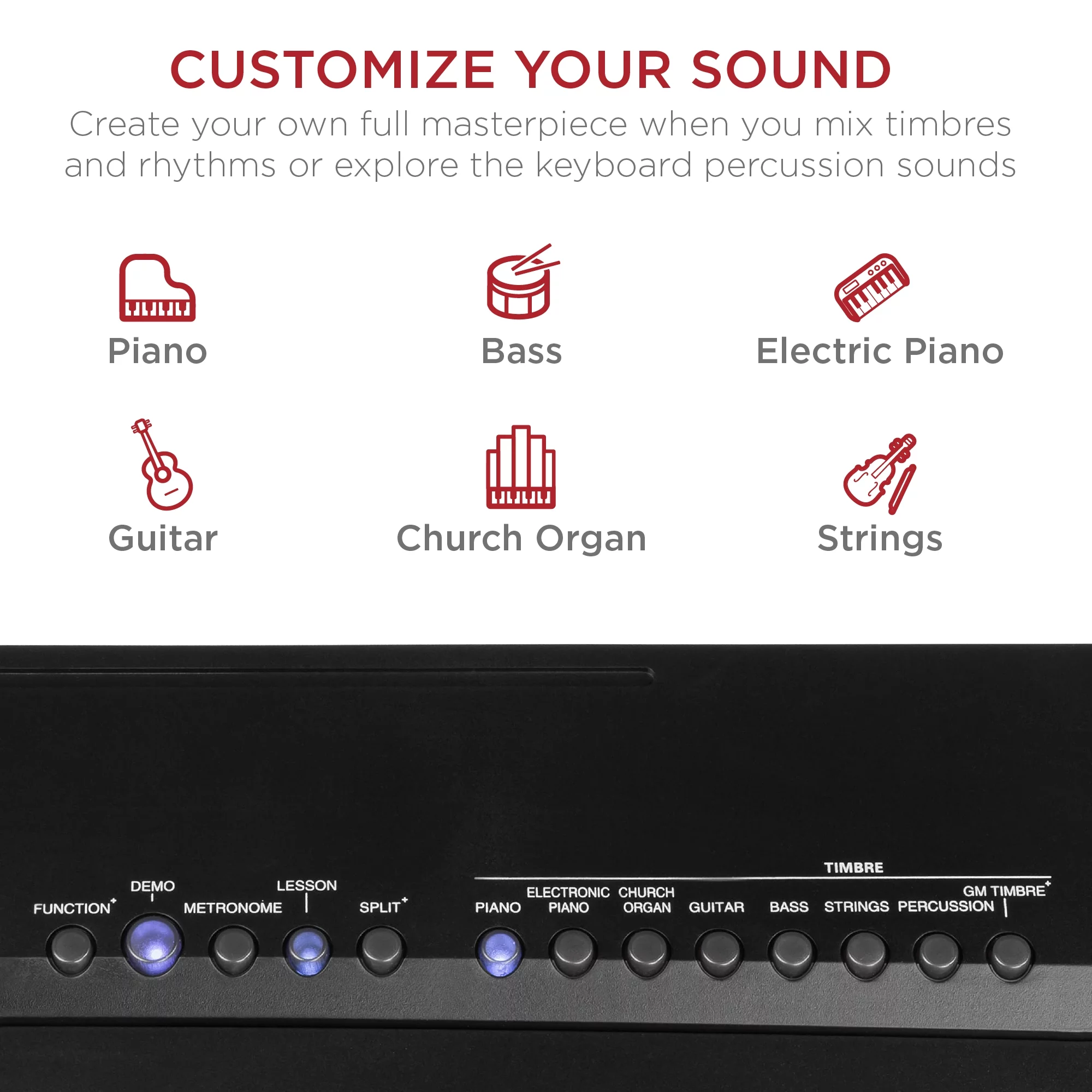 Best Choice Products 88-Key Full Size Digital Piano for All Player Levels w/ Semi-Weighted Keys, Stand, Pedal - Black