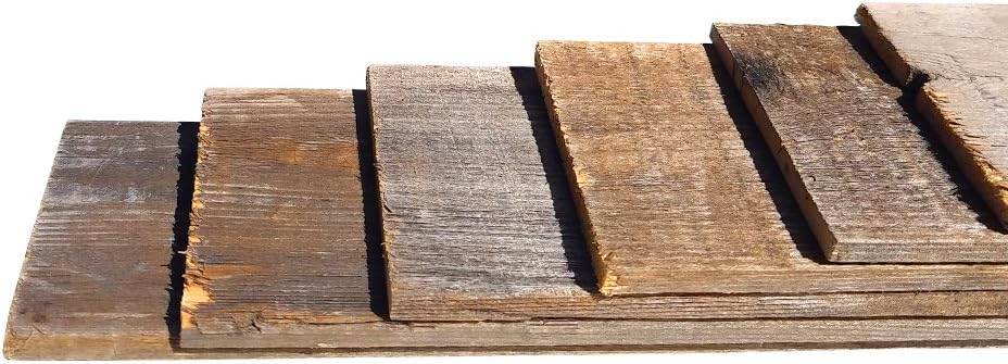 Real Wood - Reclaimed barn Wood Wall Paneling. Planks for Accent Walls- Easy Nail Up Application (46 Square feet)