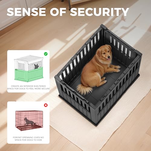 DRATO Dog Crate Furniture End Table Night Stand Furniture with Lockable Latch for Small to Large Dogs Side End Table, Modern Dogs Kennel Indoor