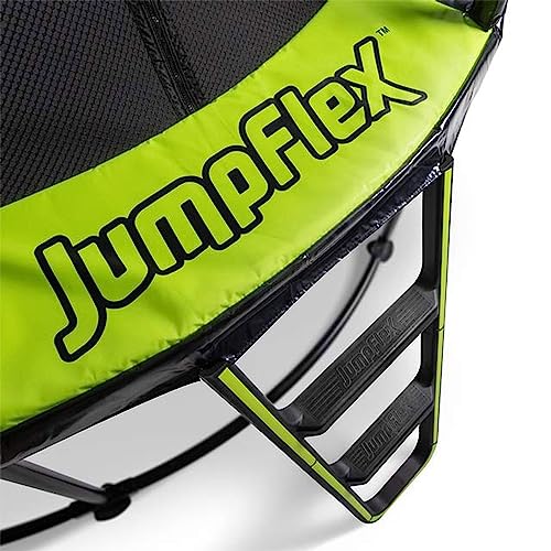 JumpFlex Trampoline Hero 12FT 14FT 15FT Round Outdoor Backyard Trampoline ASTM Approved with Net Safety Enclosure & Ladder Playset with Fast Assembly