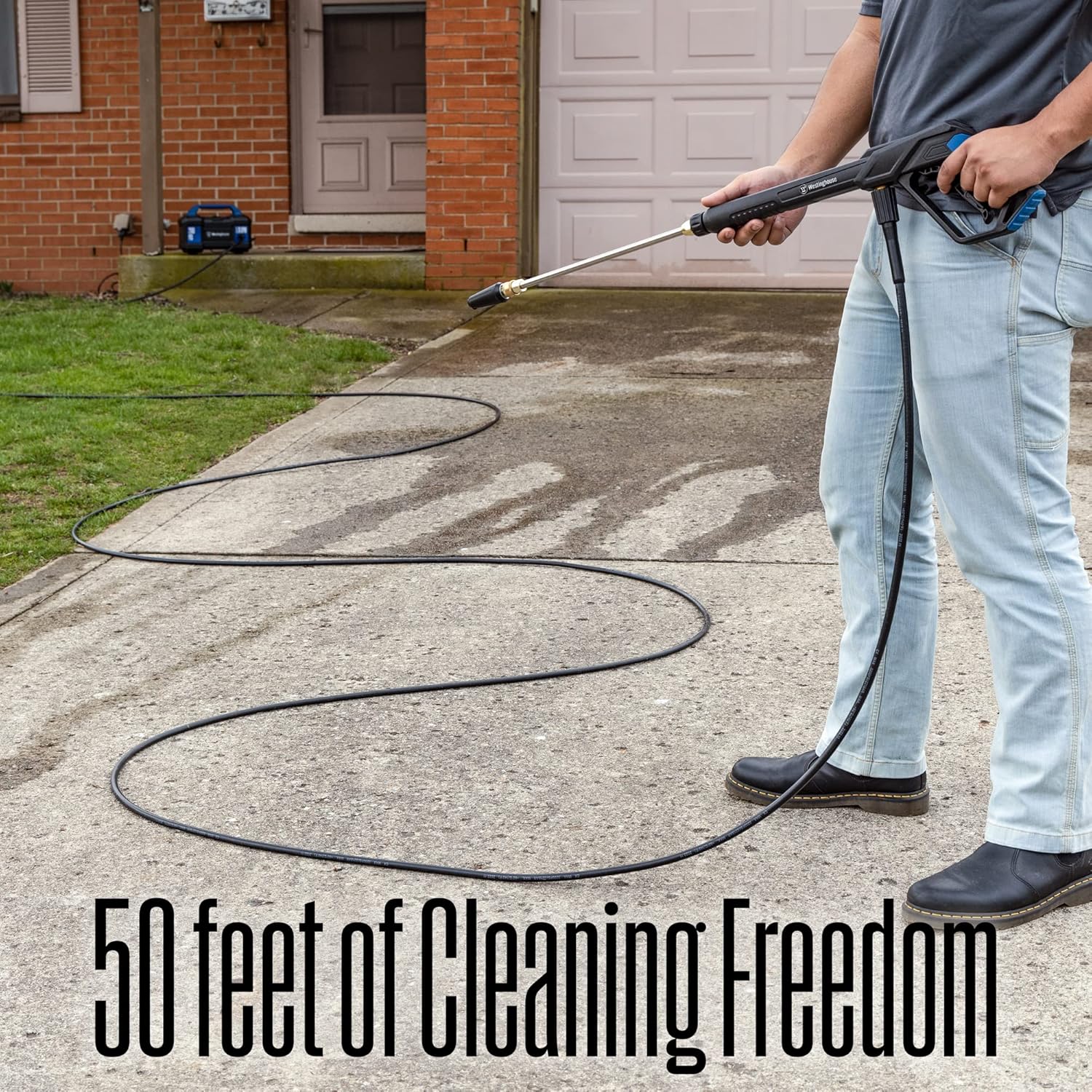 Westinghouse Electric Pressure Washer 2300 PSI 1.76 GPM Bundle with 50 ft Hose for Pressure Washers