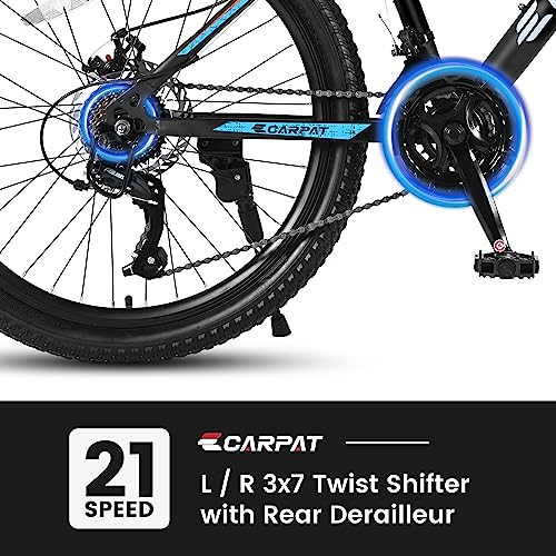 24/26/27.5 Inch Wheels Mountain Bike Shimano 21 Speeds with Mechanical Disc Brakes Aluminum/High-Carbon Steel Frame Suspension MTB Bikes Mountain Bicycle for Adult & Teenagers