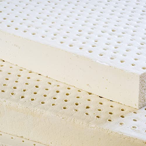 100% Natural Latex Mattress Topper - Medium - 3" Thick, King Mattress Topper