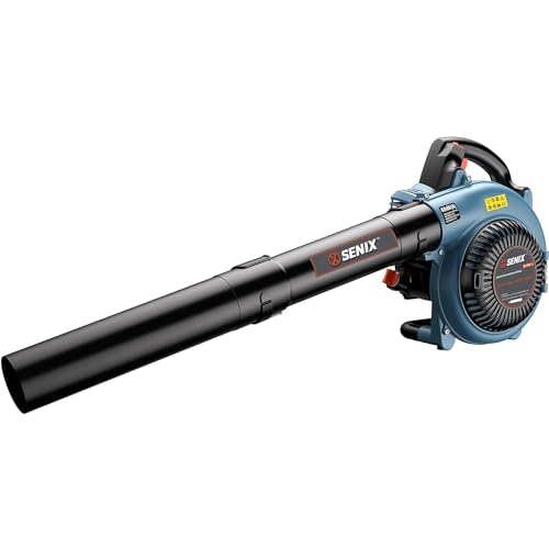 SENIX 4QL 26.5 cc 4-Cycle Handheld Gas Leaf Blower, Up to 410 CFM and 125 MPH, Easy Start, Lightweight, Dual Grip Handle (BL4QL-L)