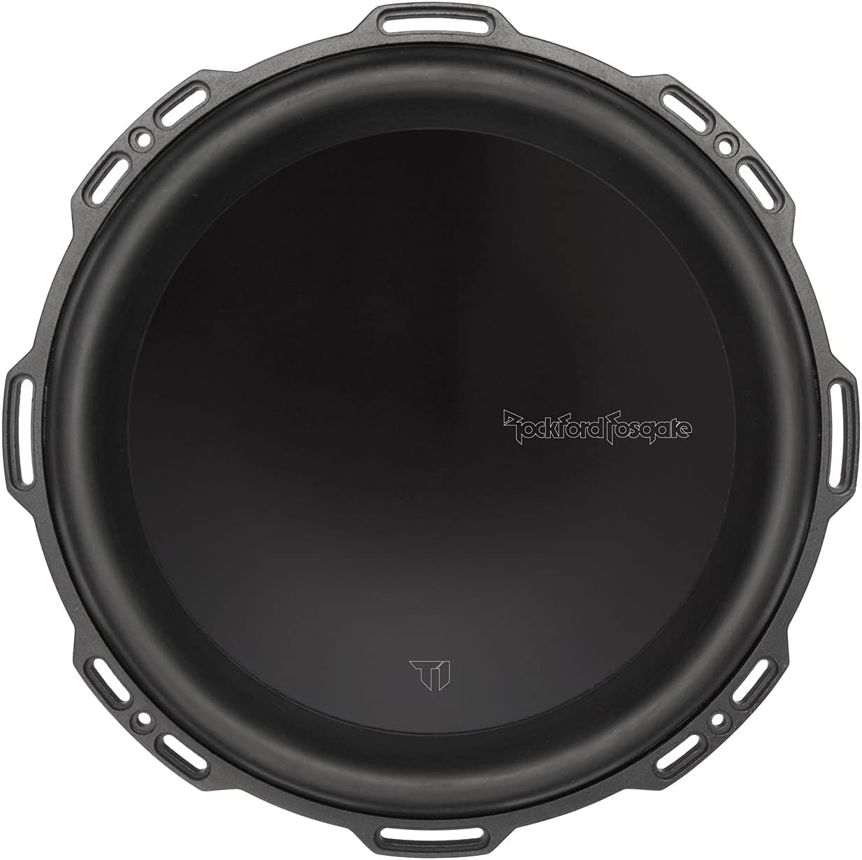 Rockford Fosgate T1D412 Power Series T1 12" Dual 4-Ohm Subwoofer and a T1SG-12 Stamped Mesh Grille