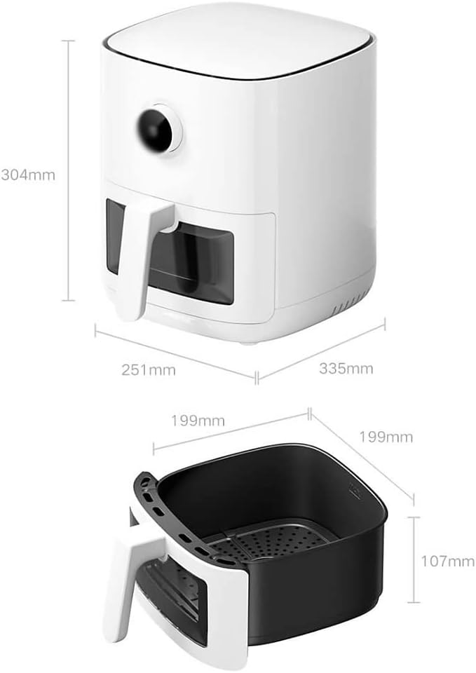 Smart Air Fryer Pro 4L Hot Oven Cooker Nonstick Coating 24H Intelligent Appointment OLED Screen Commemoration Day
