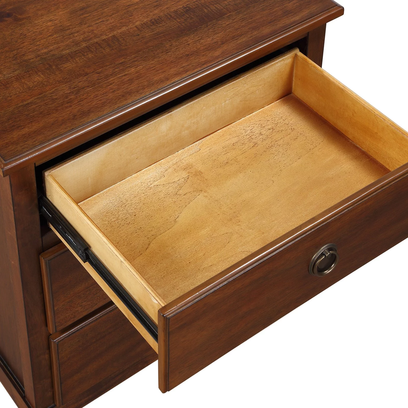 Comfort Pointe Cambridge Brown Finished Wood 3-Drawer Nightstand