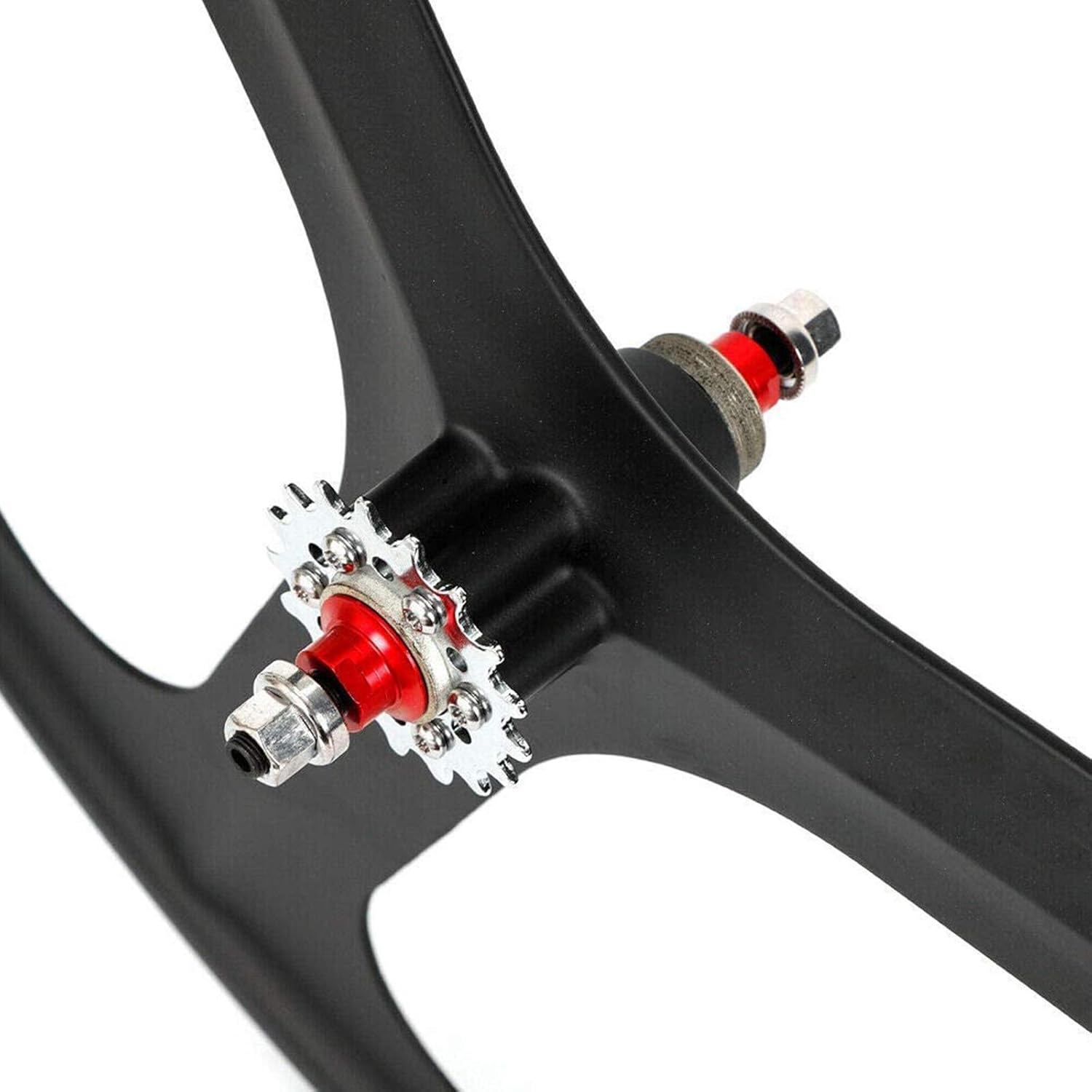 Bicycle Bike Wheel, 700C Fixed Gear Wheels, 26" Fixed Gear Bicycle Wheelset 3 Spoke Rim Single Speed Front Rear Fixie Bicycle Wheels Track Wheel Clincher Type Bike Wheel,(Front & Rear) White