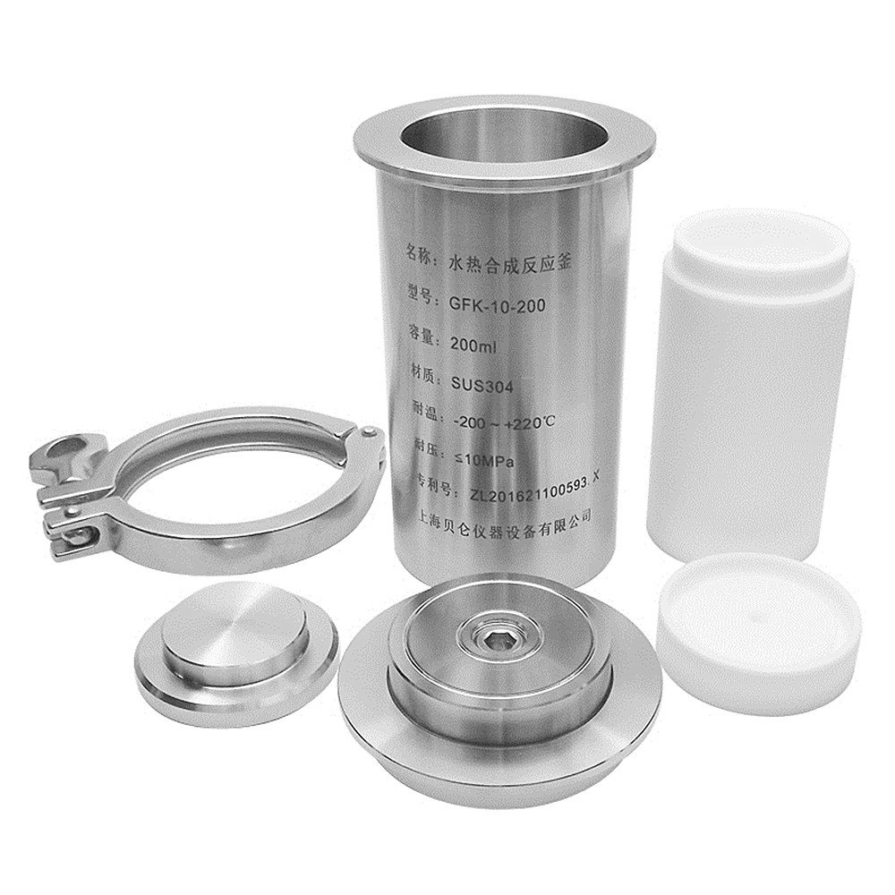 Hydrothermal Synthesis Vessel Kettle Autoclave Reactor with PTFE Chamber 10MPa 220℃(GFK-10-500ml)