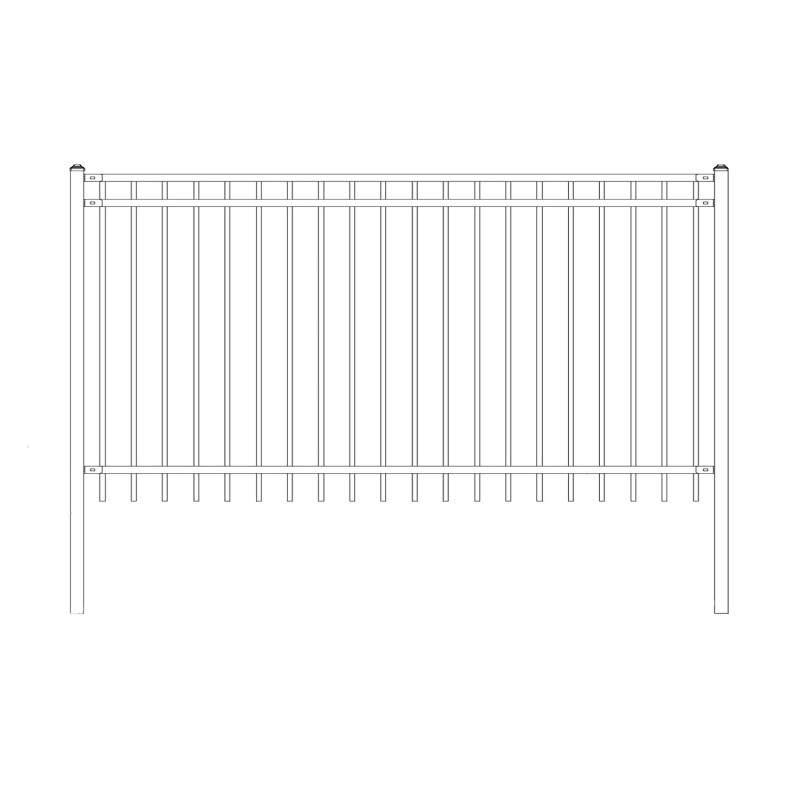 Aleko 8 ft. W Nice Unassembled Steel Fence Panel