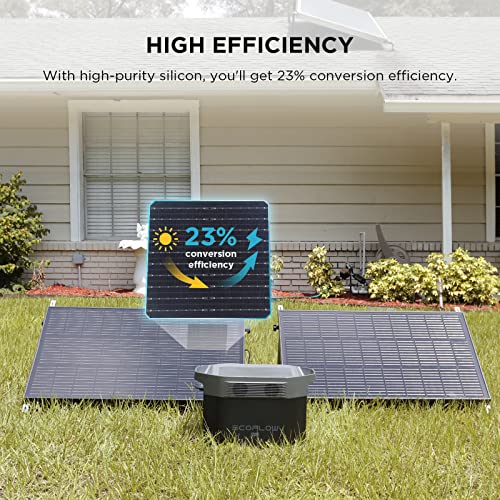 EF ECOFLOW 160 Watt Portable Solar Panel for Power Station, Foldable Solar Charger with Adjustable Kickstand, Waterproof IP68 for Outdoor Camping RV Off Grid System