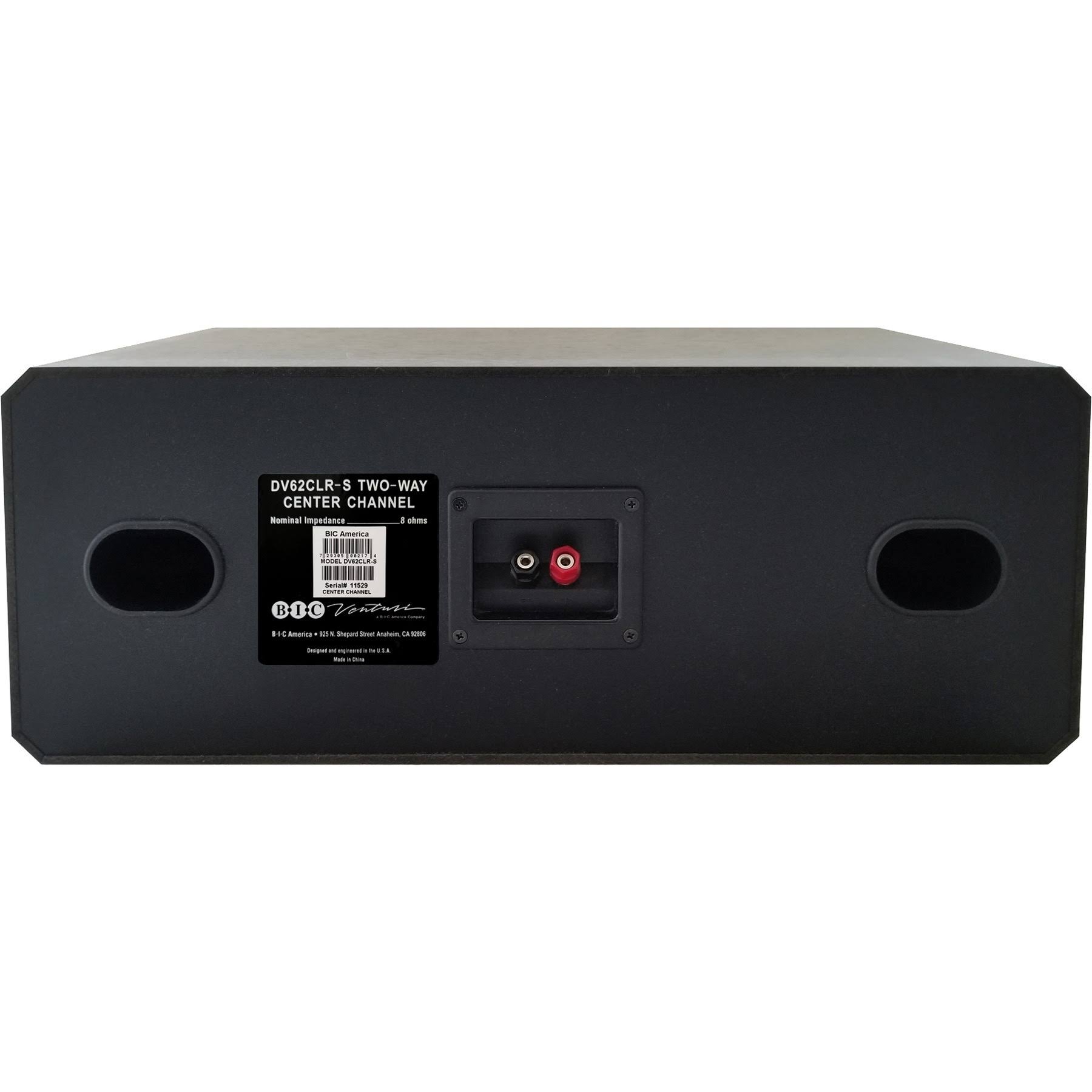 BIC America Venturi DV62CLR-S 2-way Center Channel Speaker - Black