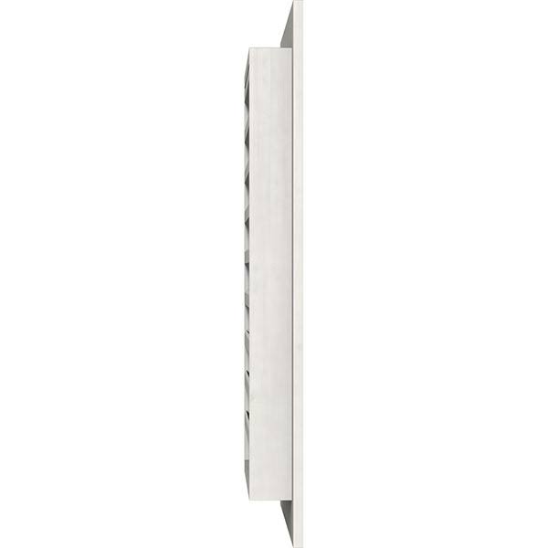 16 inchw x 12 inchh Vertical Gable Vent (21 inchw x 17 inchh Frame Size): Primed, Functional, Smooth Western Red Cedar Gable Ven