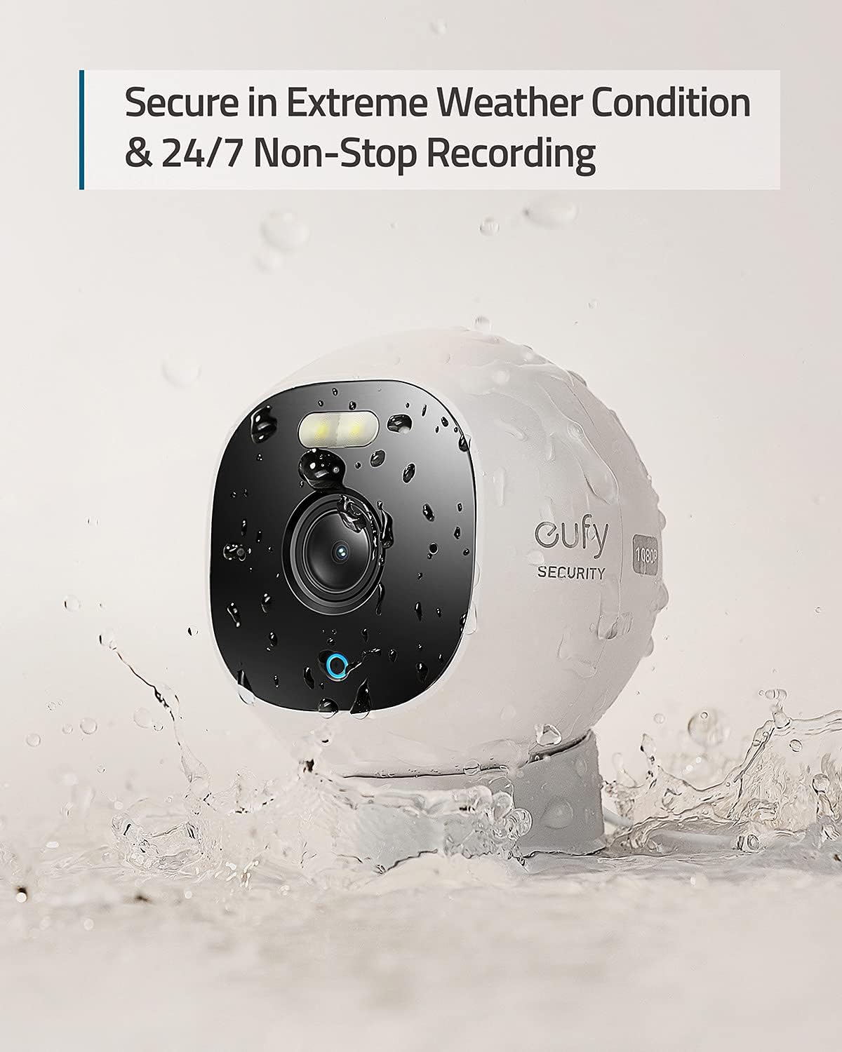 eufy Security Solo OutdoorCam C22, All-in-One Outdoor Security Camera with 1080p Resolution, Spotlight, Color Night Vision, No Monthly Fees, Wired Camera, Security Camera Outdoor, IP67 Weatherproof