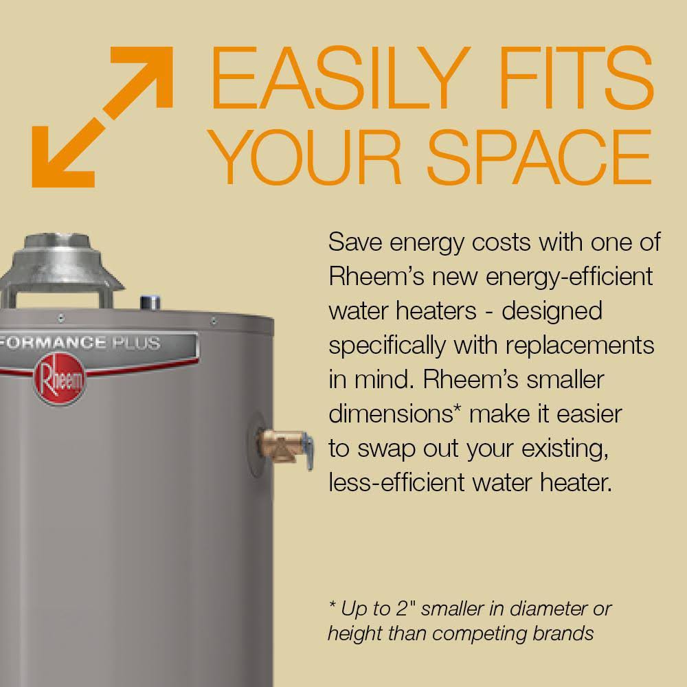 Rheem Performance Platinum 50 gal. Tall 12 Year 40,000 BTU Natural GAS Energy Star Tank Water Heater with WiFi Module Included 6
