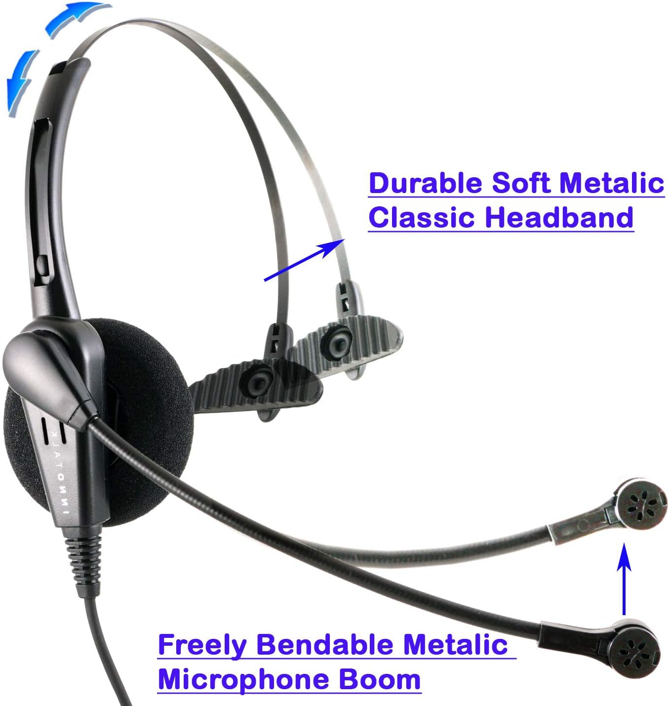 Phone Headset Compatible with Avaya Nortel Phone 1120e 1140e 1150e 1165e 1210 1220 1230 3903 3904 3905 - Classic Style Noise Cancelling Mic Headset