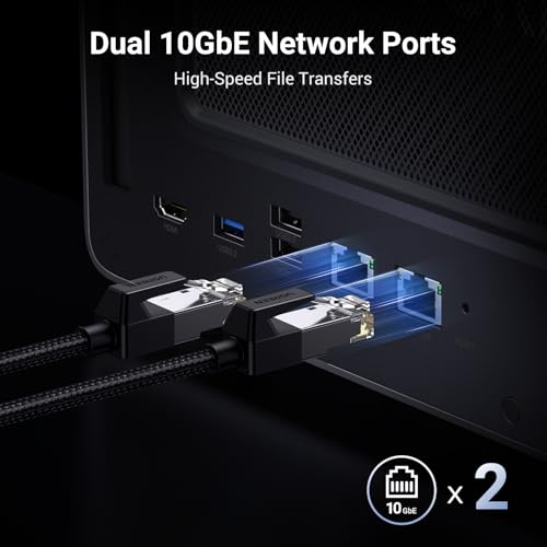 UGREEN NASync DXP8800 Plus 8-Bay Desktop NAS, Intel i5 1235u 10-Core CPU, 8GB DDR5 RAM, 128G SSD, 2 * 10GbE, 2 * M.2 NVMe Slots, 8K HDMI, 2 * TBT4, Network Attached Storage (Diskless)