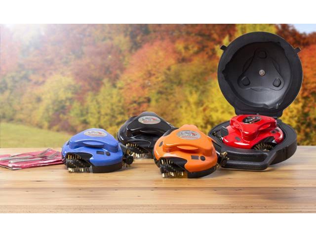 Grillbot BUN3:RED Automatic Outdoor Grill Cleaning Robot with Carry Case, Red