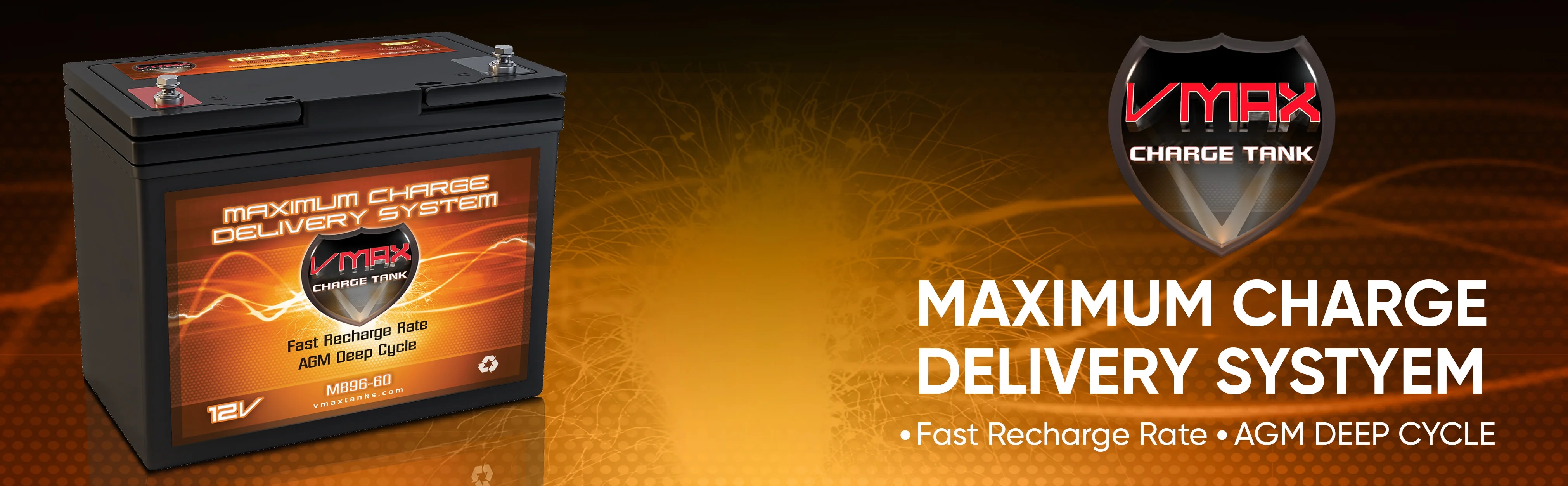 VMAXMB96 AGM Group 22 Deep Cycle Battery Replacement for Dalton Tacahe PC2450 TILT 12V 60Ah Wheelchair Battery