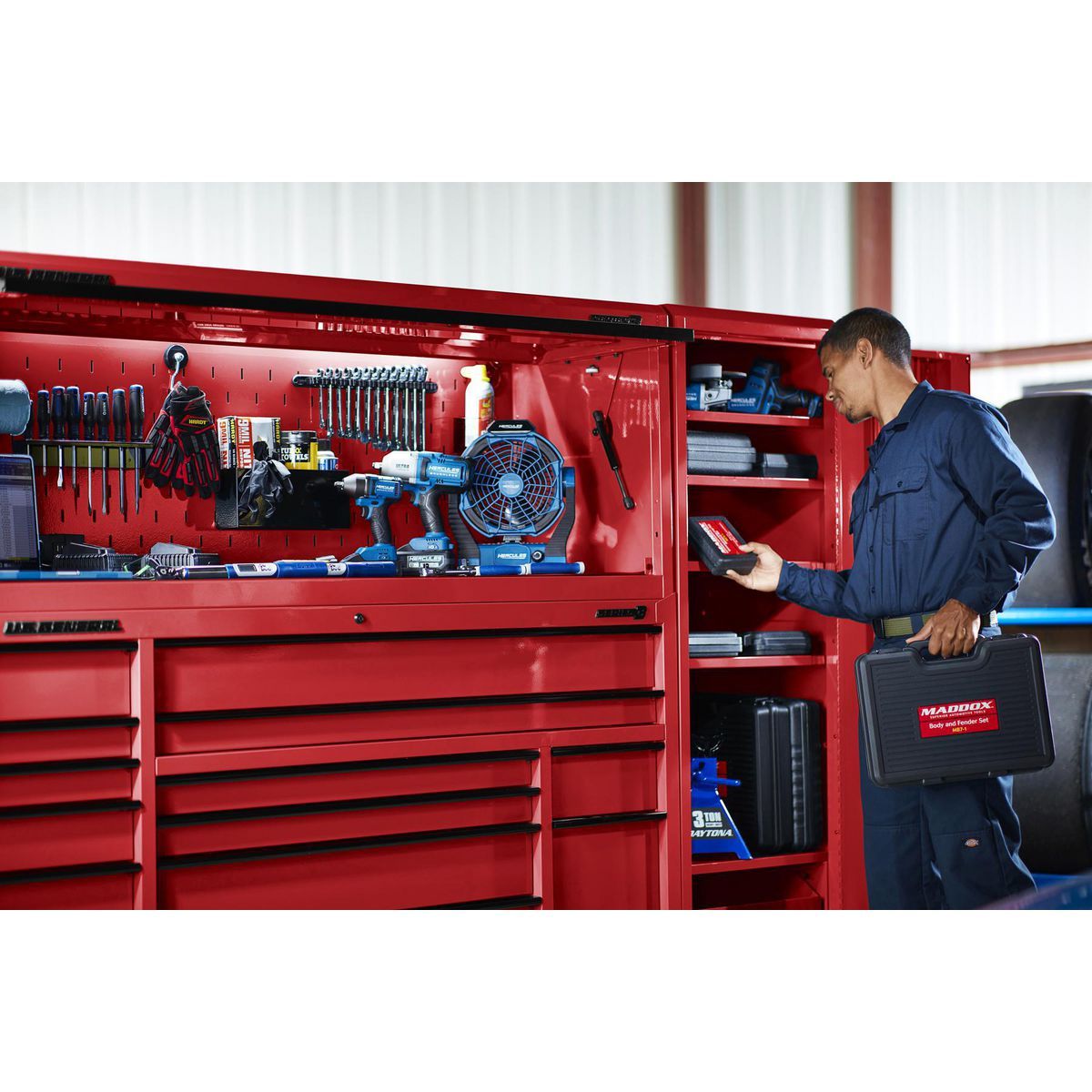 U.S. GENERAL 22 in. End Locker, Series 3, Blue