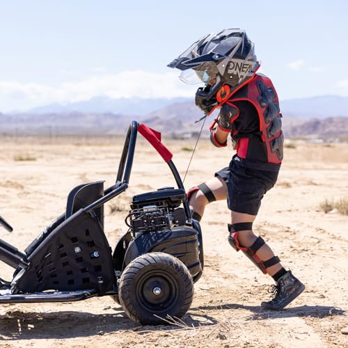 79cc 4-Stroke Gas Go Kart, 2.5HP Off Road GoKart EPA Approved with Steel Tubular Frame, Seat Belt, 13 inch All-Terrain Tires for Kids and Teens (Red)