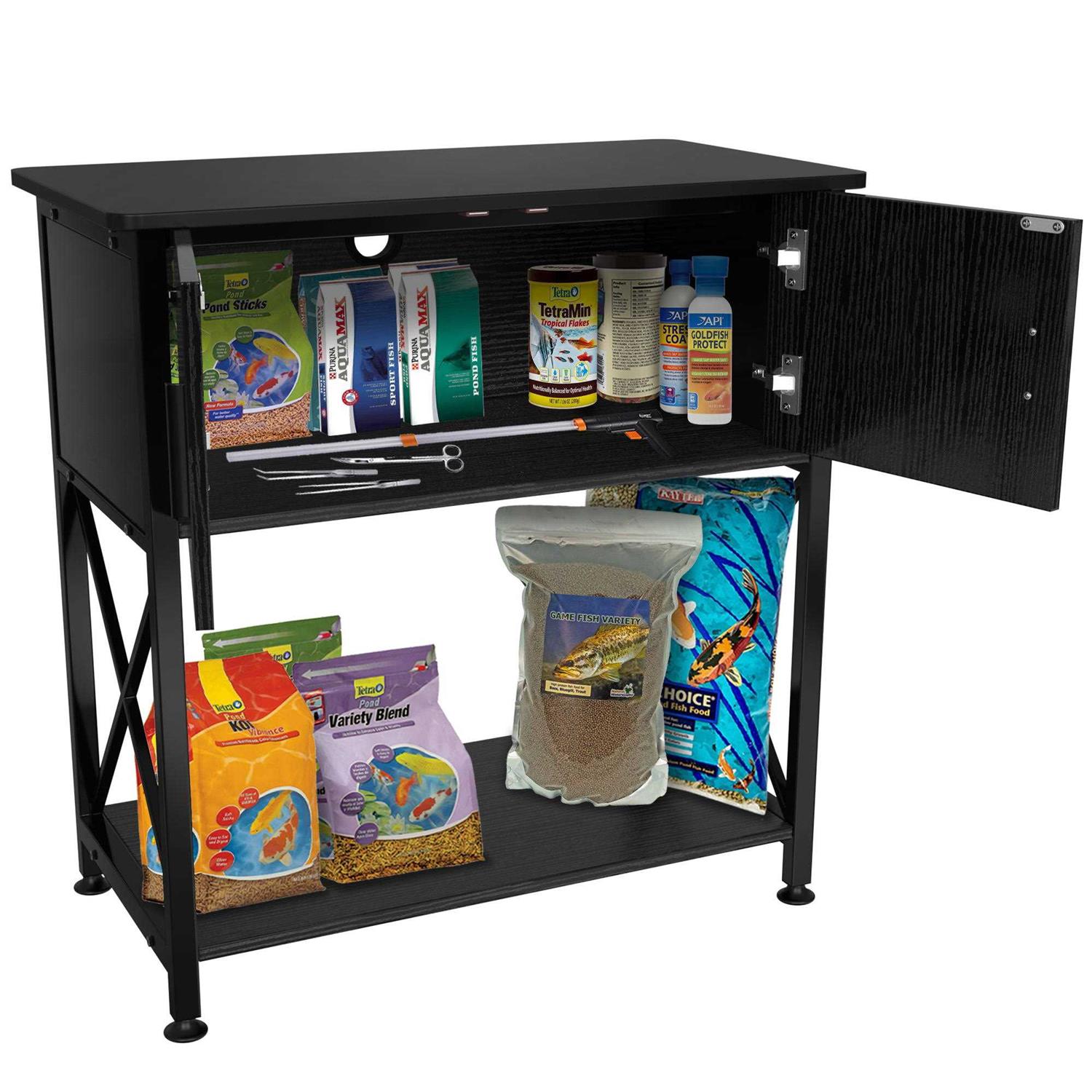 GDLF Fish Tank Stand Metal Aquarium Stand for 20 Gallon Long with Accessories Storage - Pet Supplies online store