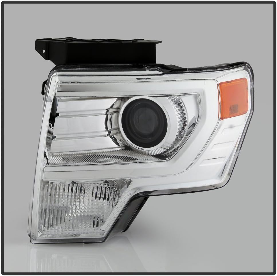 ACANII - For [Upgrade Style] 2009-2014 Ford F150 Chrome Housing Projector Headlights Headlamps Driver + Passenger Side
