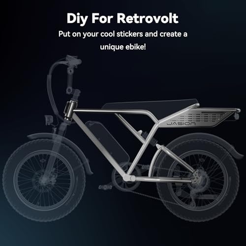 Jasion RetroVolt Electric Bike for Adults,【1500W Peak Motor & 30MPH & 70Miles】 Electric Dirt Bike,Dual Suspension Ebikes for Adults, 20" Fat Tire Ebike with 48V 13Ah Battery, UL 2849 Tested