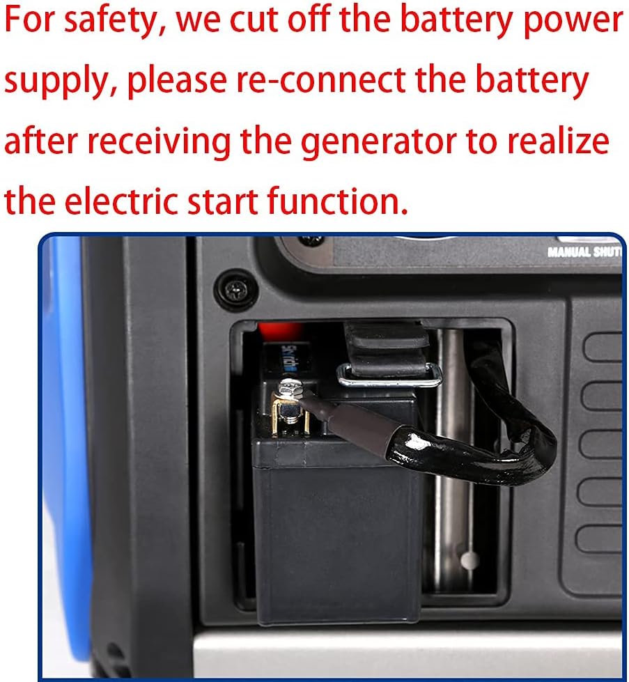 BILT HARD 4000 Watt Quiet Inverter Generator, with Electric Start, Fuel Shut Off, Gas Powered RV Ready Outdoor Portable Generator 4000W, EPA & CARB