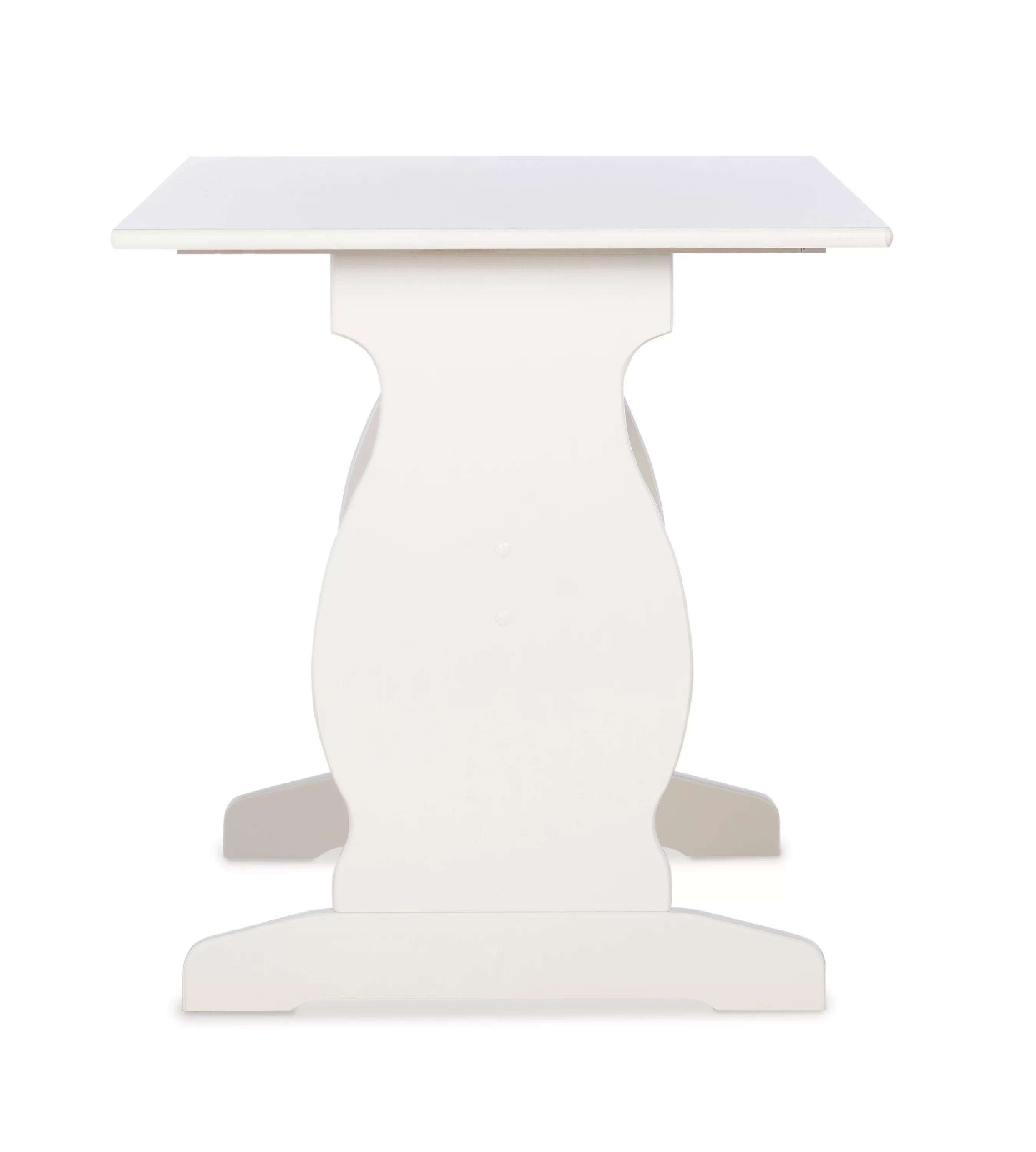 Linon Weston Corner Dining Breakfast Nook with Table and Bench, Seats 5-6, White Finish with Coffee Patterned Fabric