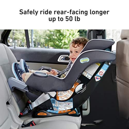 Graco Extend2Fit Convertible Baby Car Seat, Rear and Forward Facing, Adjustable Extension Panel for Extra Legroom, Gotham