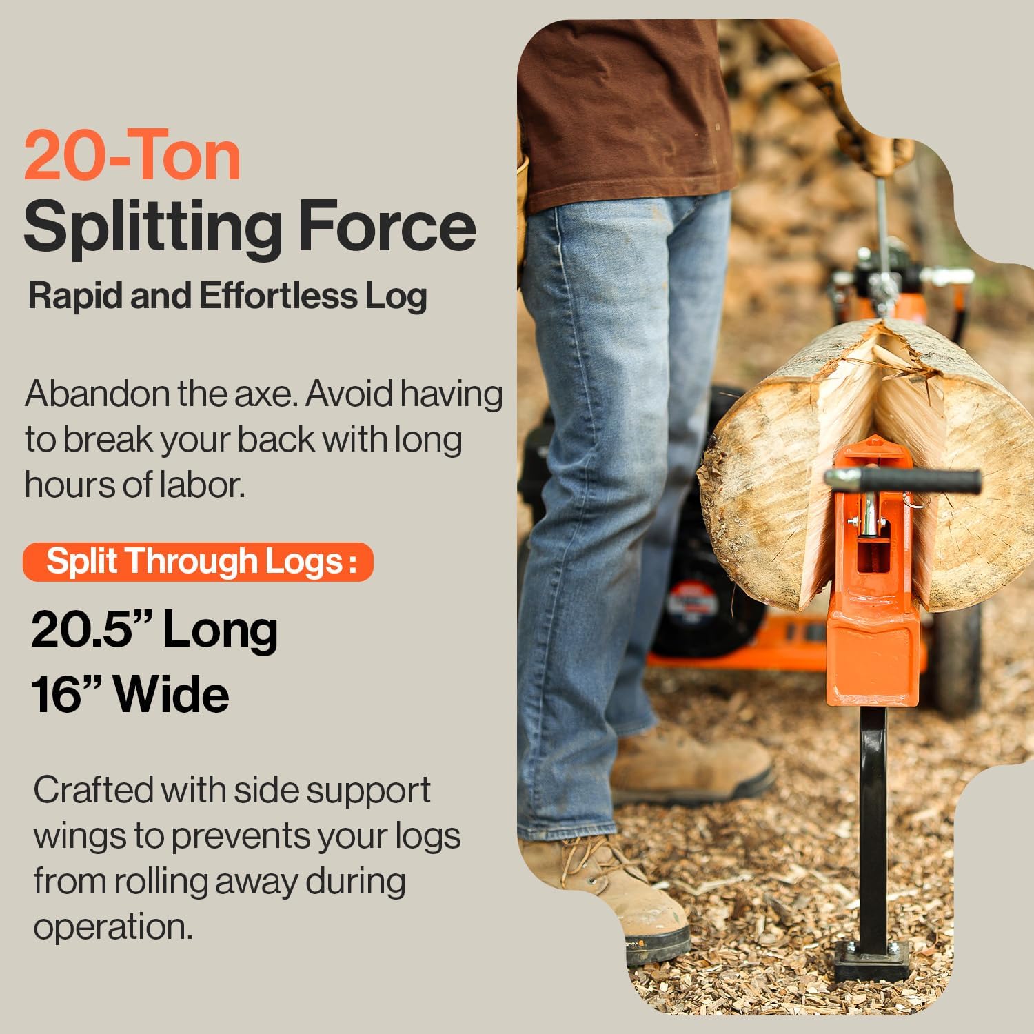 SuperHandy Log Splitter Portable
