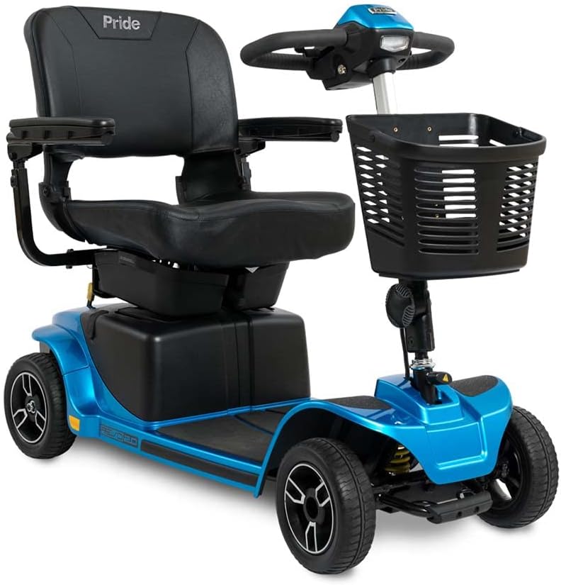Pride Mobility Revo 2.0 4 Wheel S67 Mobility Scooter, Outdoor 4-Wheel Travel Electric Mobility Scooter for Adults, 400 lbs. WC, Up to 5.2 MPH, 12.8 or 17.4 Miles Range Per Charge