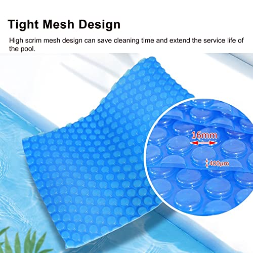 Solar Pool Cover Heat Retaining Blanket Swimming Pool Cover Indoor Outdoor, Micro-Bubble Solar Covers for In-Ground Above-Ground Rectangular Pools and Outdoor Hot Tubs,Dust and Rainproof(4x5 m/13x16.5