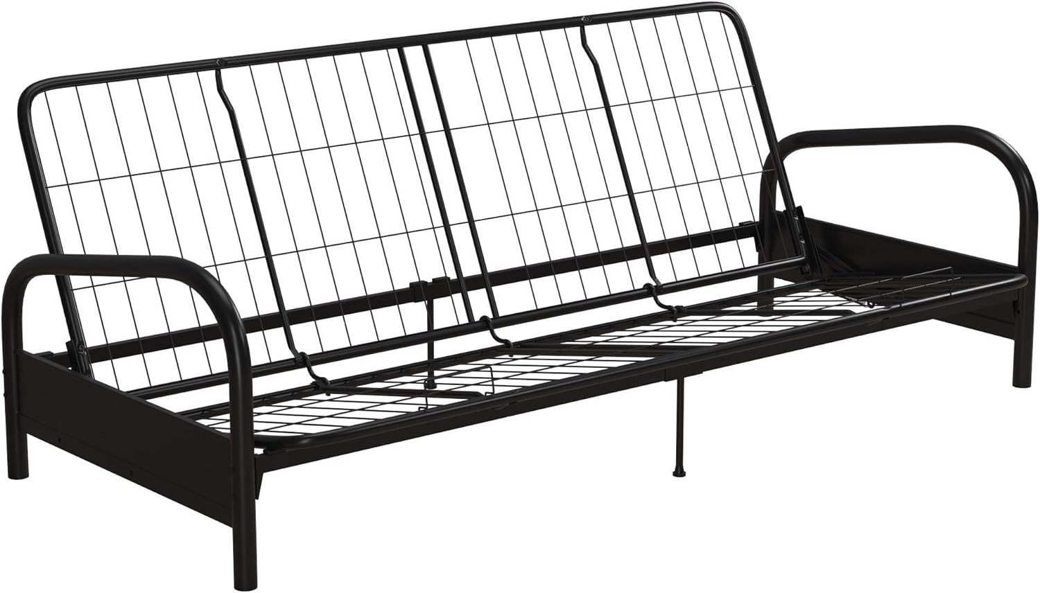 QCAI Vermont Metal Futon Frame, Classic Design, Full Sized - Black