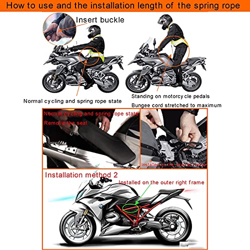 YXYECEIPENO Motorcycle Airbag Vest Lightweight Reflective Riding Vest with Tail, Neck Airbag for Bicycles