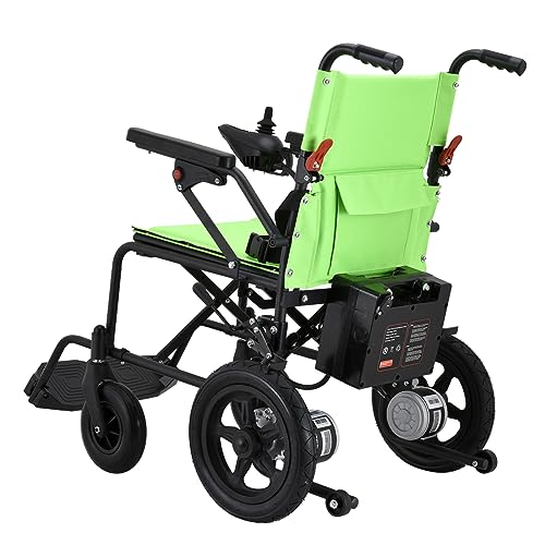 Rubicon DX02- Lightweight (Only 40lbs) Foldable Electric Wheelchair for Seniors - 12 mi Long Cruise Range with 500W Powerful Motor - Airline Approved with Detachable Battery (Model1)