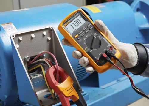 Fluke 87V/IMSK Industrial Digital Multimeter with Fluke i400 Current Clamp Kit, Converts 87V Into Clamp Meter, AC Current Measurements Up To 400 A, Includes Temp Probe, Test Leads And Alligator Clips