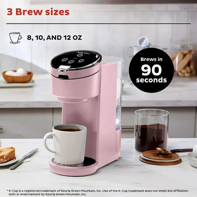 Instant Solo Single Serve Coffee Maker, From the Makers of Instant Pot, K-Cup Pod Compatible Coffee Brewer, Includes Bold Setting and 40oz. Water Reservoir, Brew 8 to 12oz. (Gray)
