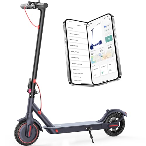E Scooter for Adults 19-22 MPH 350/500W Motor 281/441Wh Battery,8.5"/10" Tires,Motorized Scooter Up to 22 Miles Range, Foldable Scooter with Double Shock Absorption/Bearing 265 LBS/APP Control