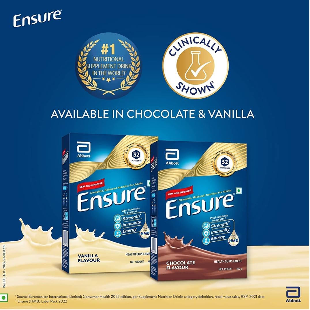 Ensure Complete Balanced Nutrition for Adults 1kg Vanilla Flavor 10 Pieces Pack