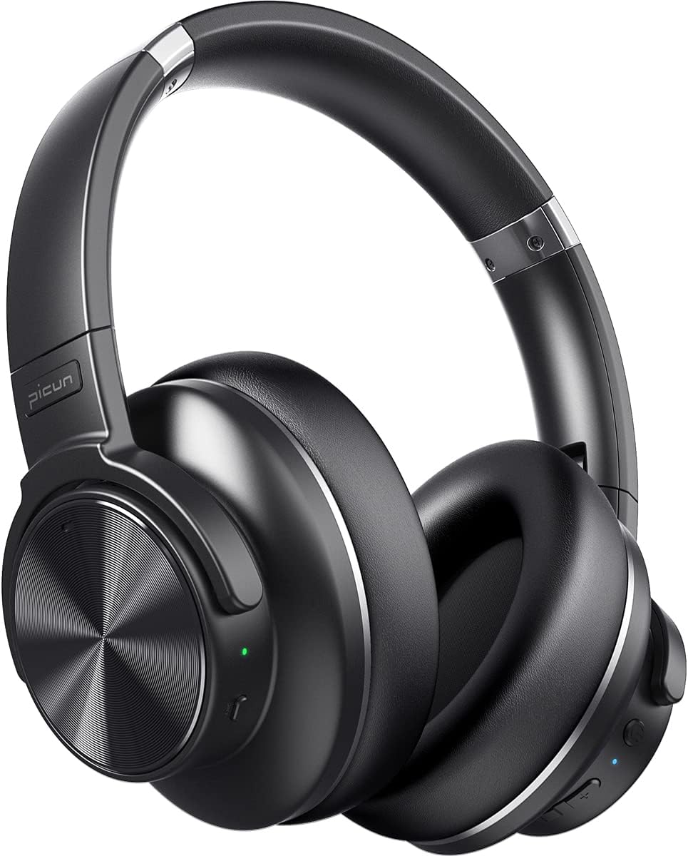 Active Noise Cancelling Headphones, Hi-Res Audio, Bluetooth Headphones with 4-Mic ENC Call, Transparent Mode, 60H Playtime, Wireless Headphones Over Ear with Multipoint Connection for Travel/Home/Work