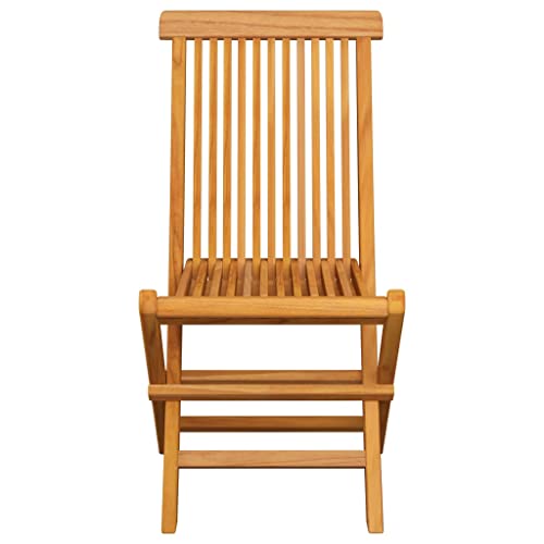 Patio Chairs with Beige Cushions 6 pcs Solid Teak Wood,Premium Teak Wood Folding Patio Chairs with Cushions Elegant and Comfortable Outdoor Seating Furniture