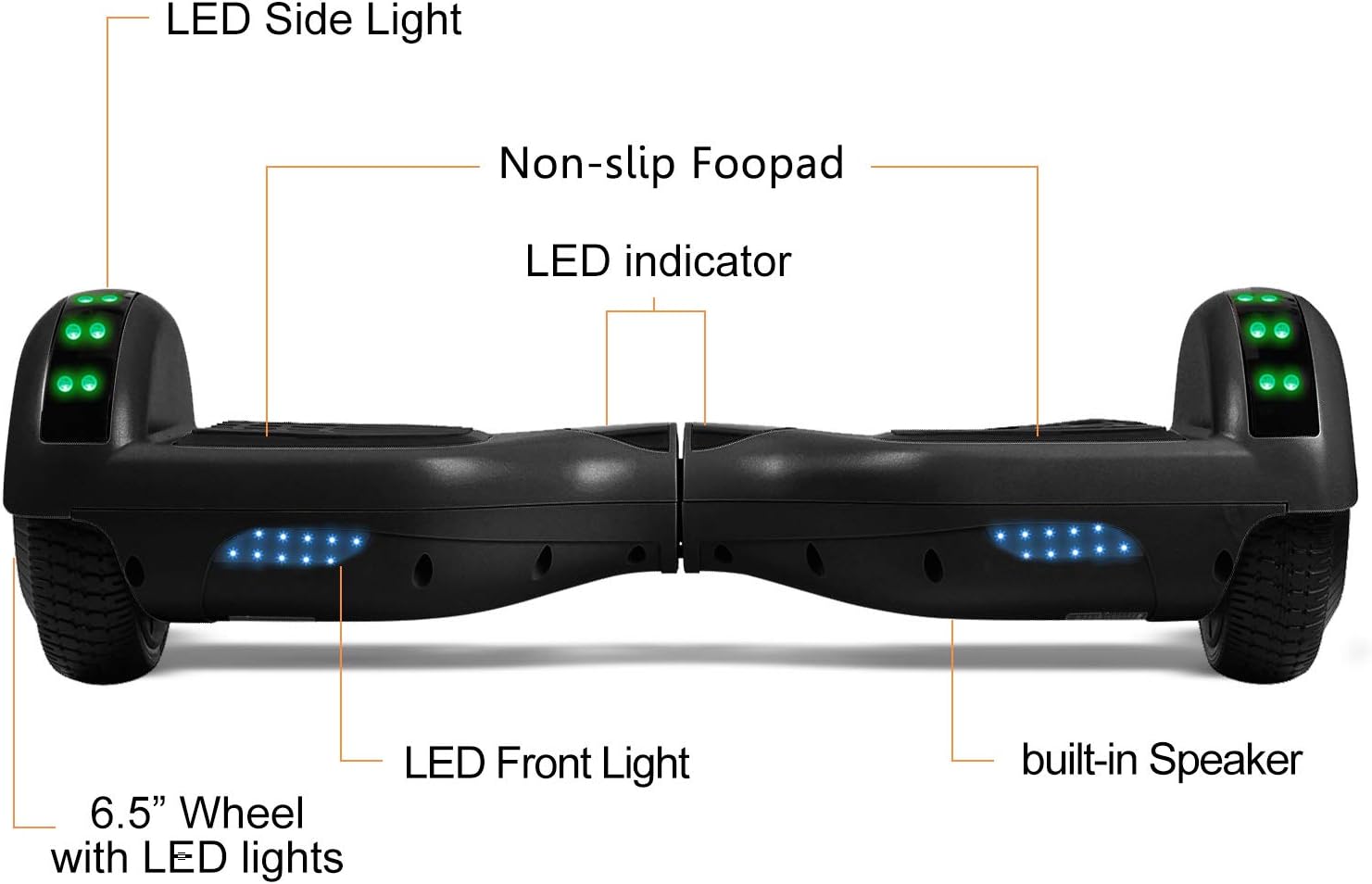 Hoverboard for Kids Ages 6-12 Girls Boys - 6.5" Wheels Adults Hover Board with Bluetooth Speaker Lights Electric Self Balancing Scooter for Teens, Boys Girls gift